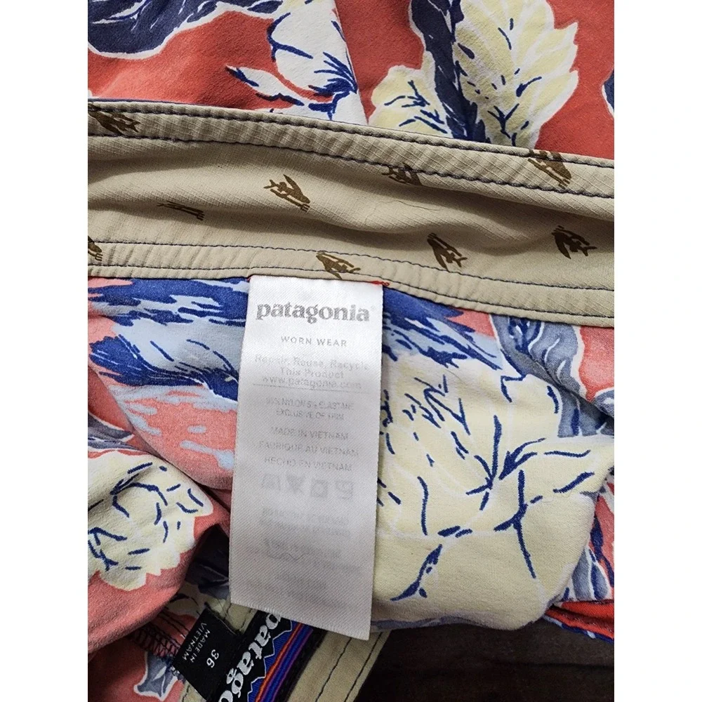 Patagonia Men's Board Short Size 36 In Floral Print Swim trunks Quick dry Hawaii